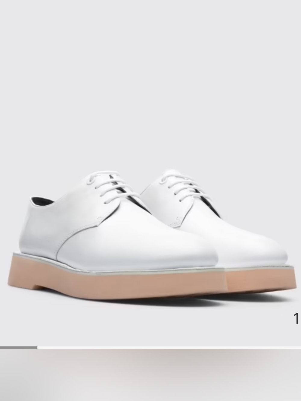 Camper Tyra White Leather Lace-Up Oxford Shoes – Size EU 39 US 8.5 Comfy Preppy